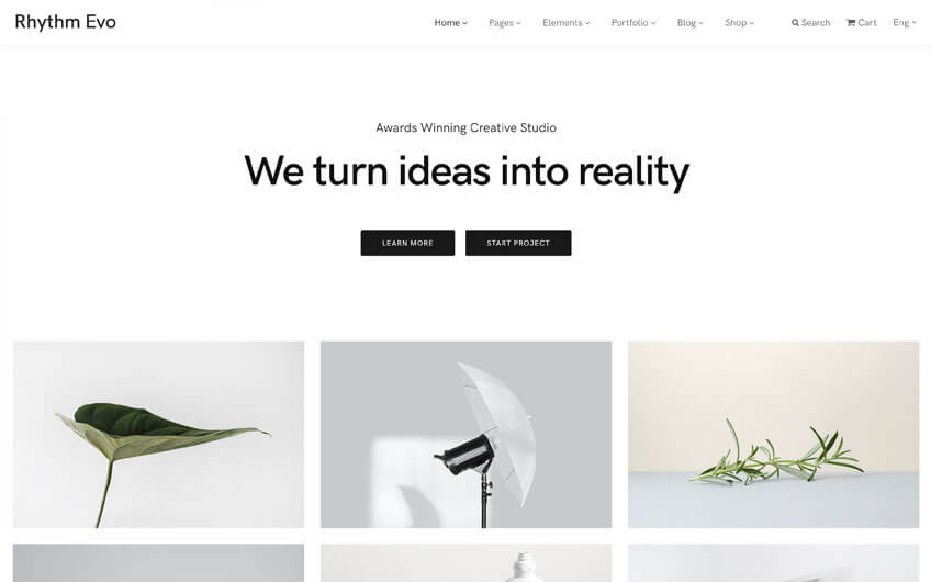 Rhythm — One & Multi Page Creative WordPress Theme