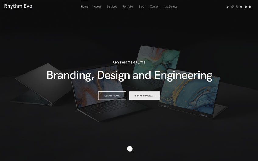 Rhythm — One & Multi Page Creative WordPress Theme