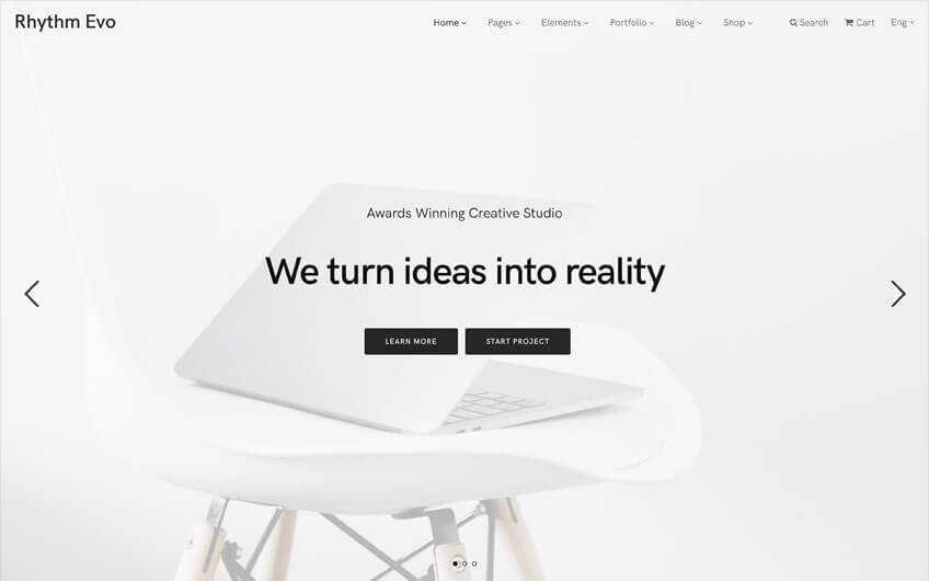 Rhythm — One & Multi Page Creative WordPress Theme