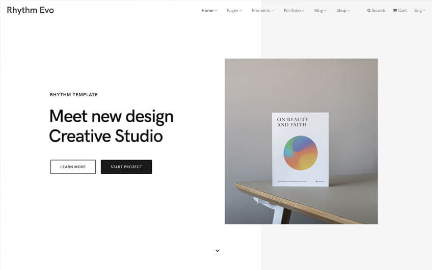 Rhythm — One & Multi Page Creative WordPress Theme