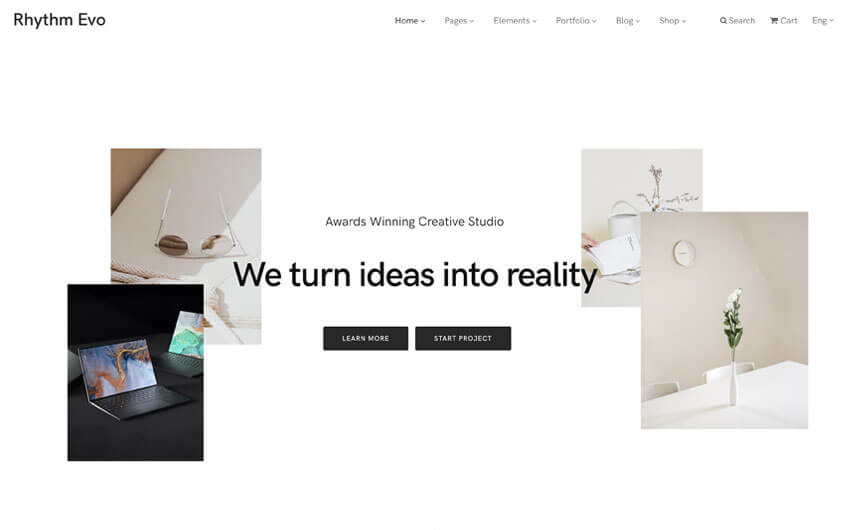 Rhythm — One & Multi Page Creative WordPress Theme