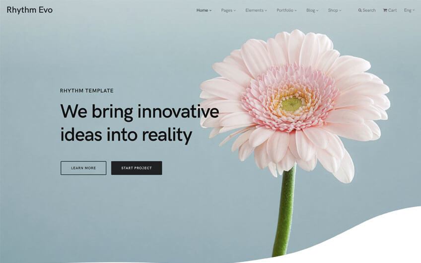 Rhythm — One & Multi Page Creative WordPress Theme