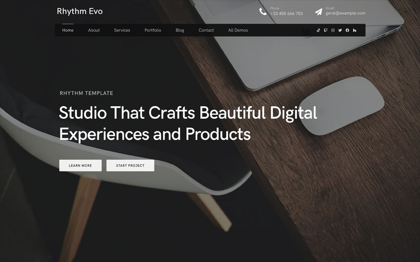 Rhythm — One & Multi Page Creative WordPress Theme