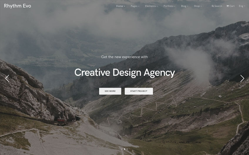 Rhythm — One & Multi Page Creative WordPress Theme